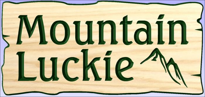 Mountain Luckie sign